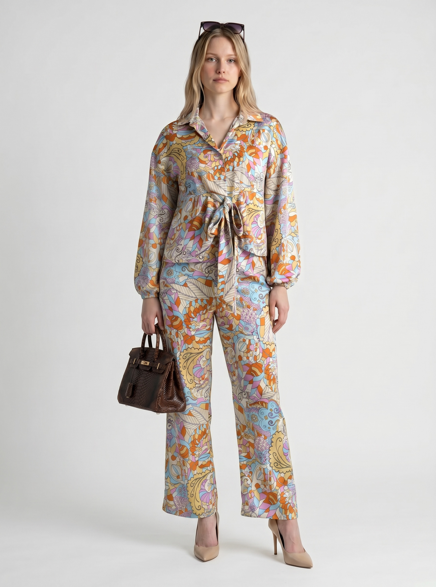 Satin Printed Co-ord Set