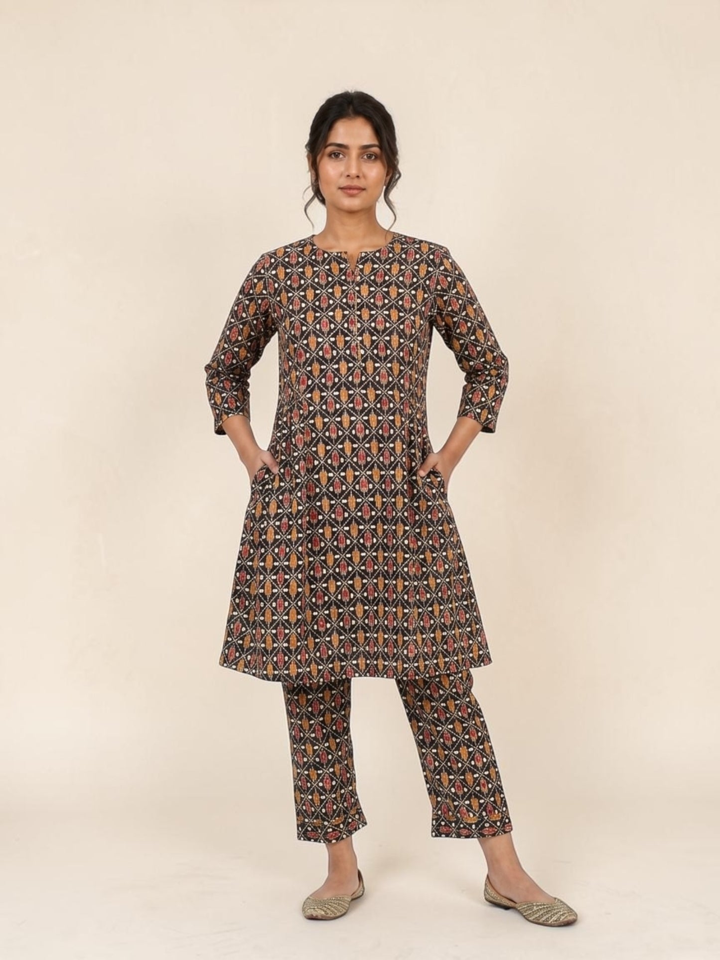 Rust Mosaic Cotton Co-Ord Set