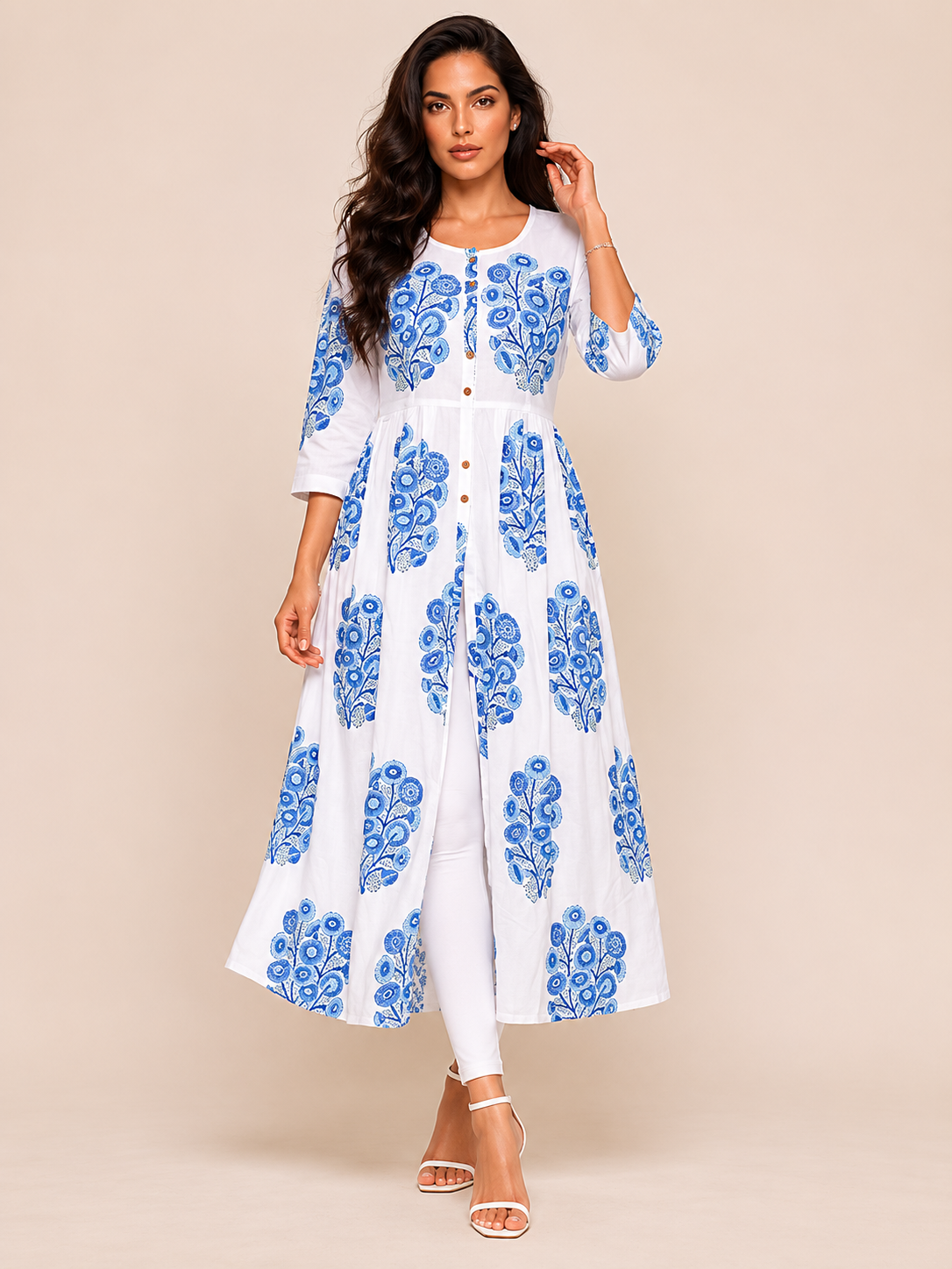 Indigo Petal Dress