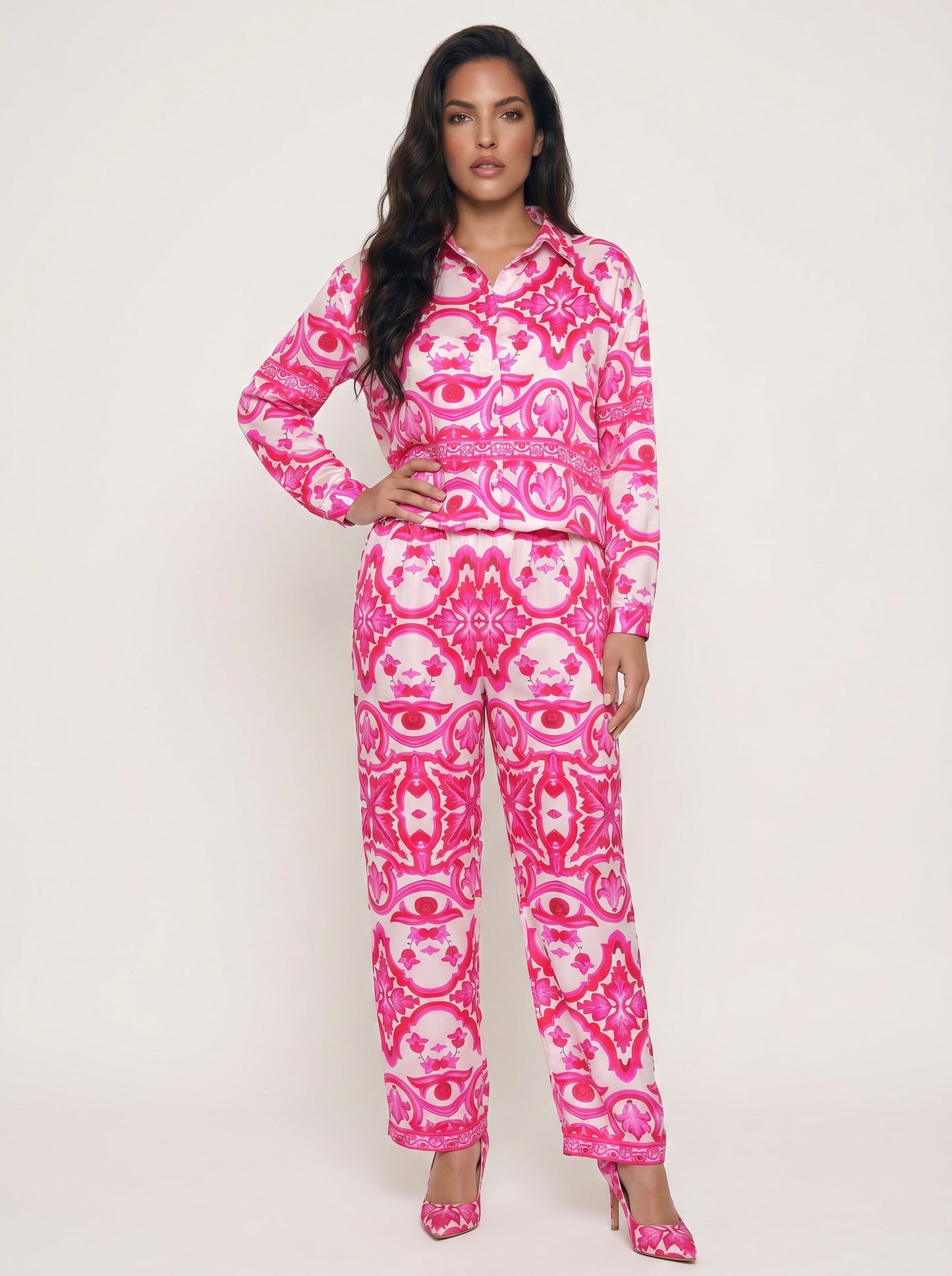 Rosé Royale Satin Co-Ord Set