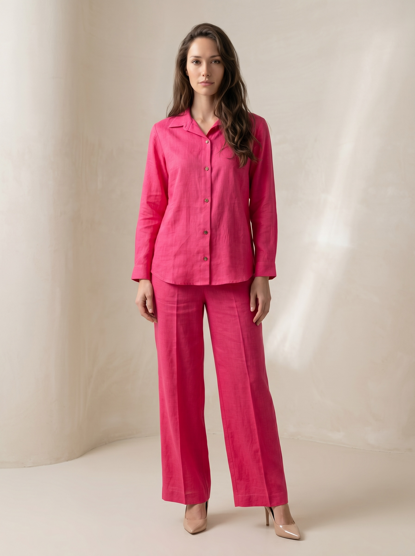Fuchsia Linen Co-Ord Set