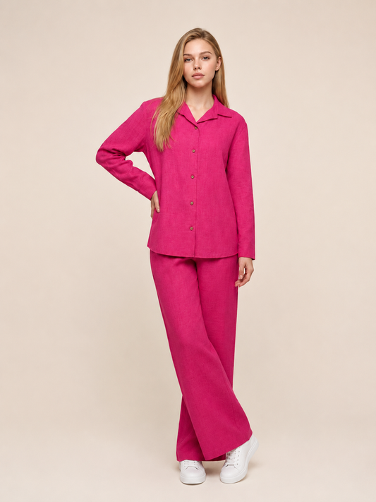 Pink Linen Co-Ord Set