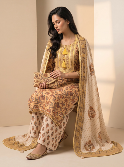Rangmahal Amber Cotton Suit Fabric Set