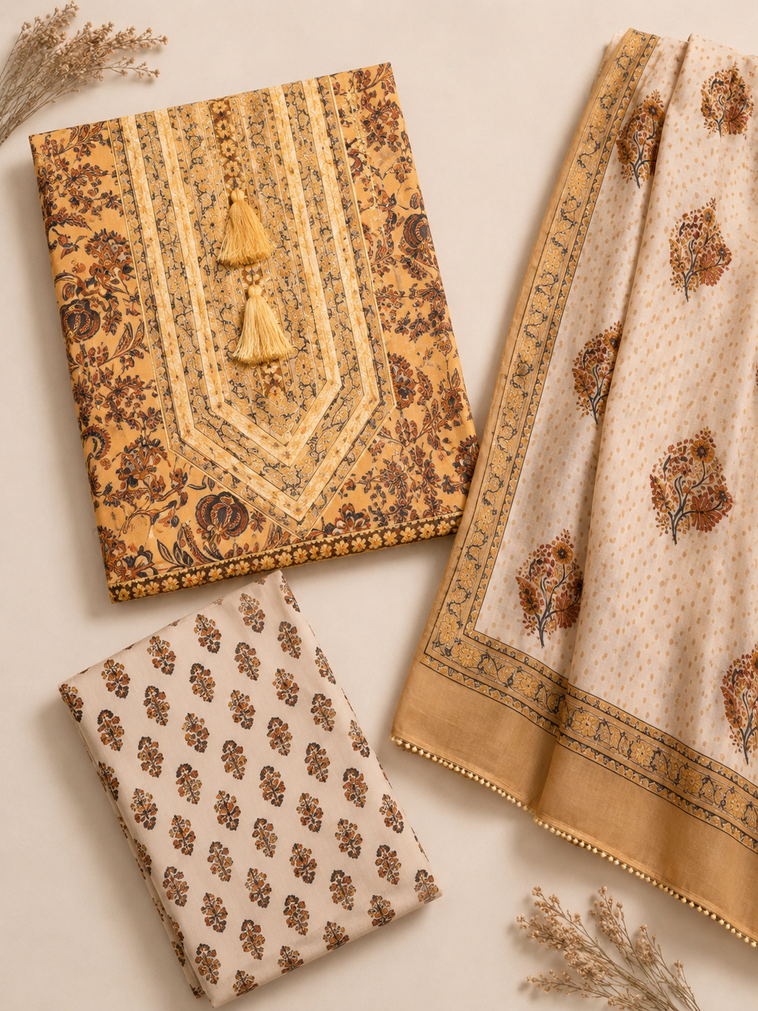 Rangmahal Amber Cotton Suit Fabric Set