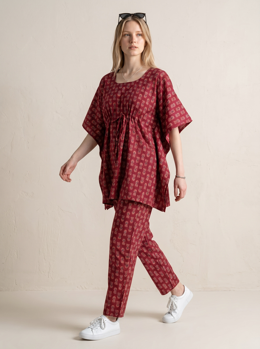 Ruby Mosaic Cotton Co-Ord Set