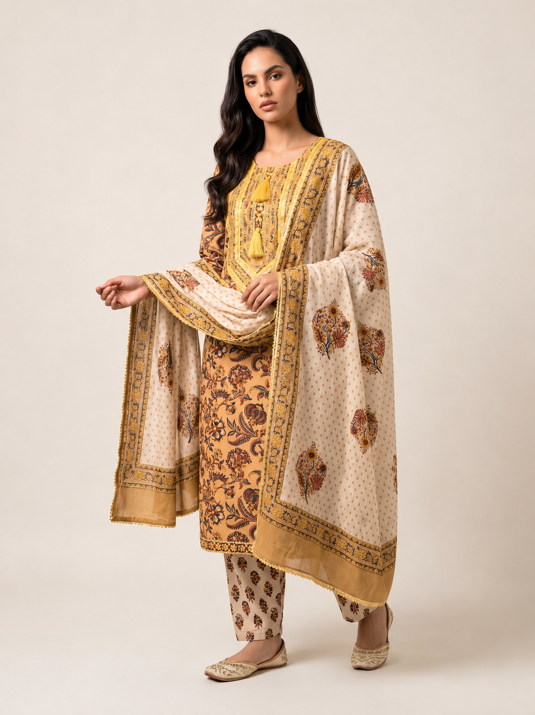 Rangmahal Amber Cotton Suit Fabric Set