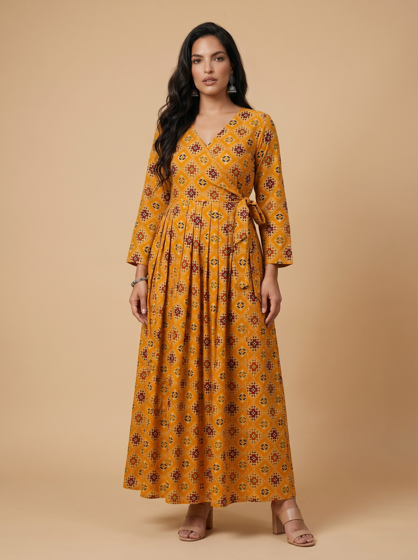 Golden Mosaic Cotton Maxi Dress – The Summer Holiday Collection