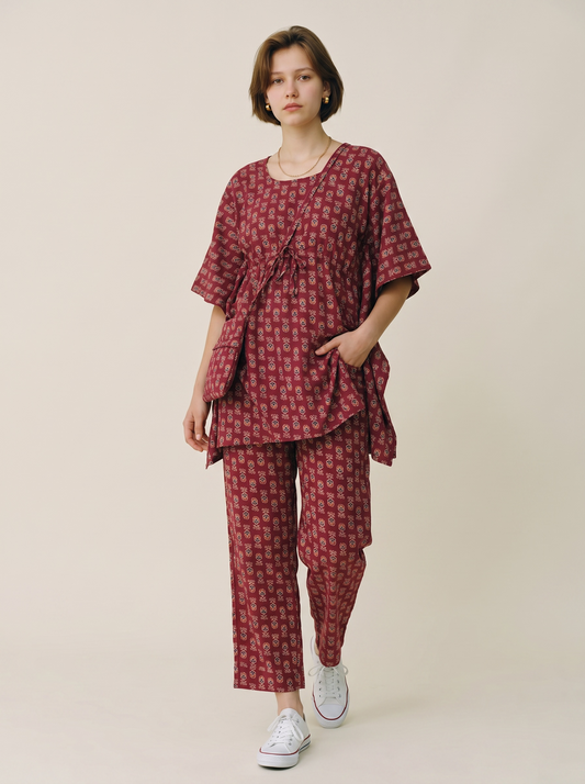 Rosewood Mosaic Cotton Co-Ord Set