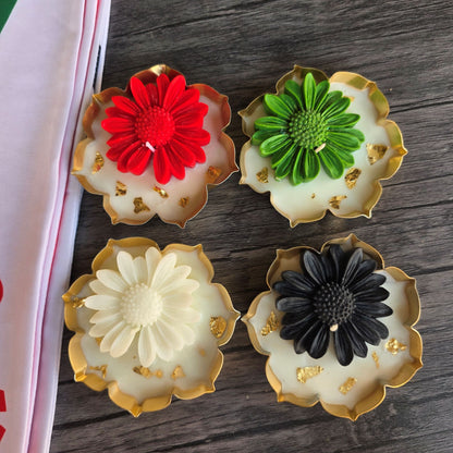 UAE National Day Flower Theme Candle Set of 4