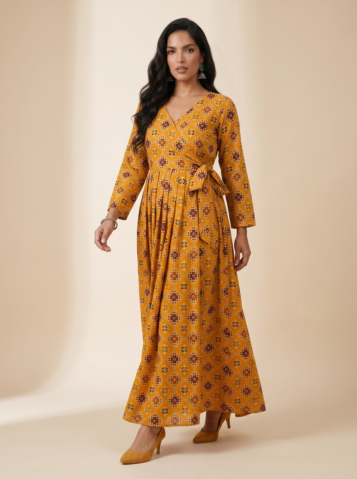 Golden Mosaic Cotton Maxi Dress – The Summer Holiday Collection