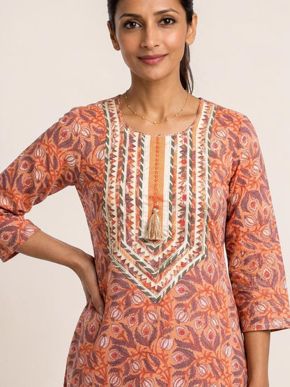 Heritage Hand Block Cotton Kurti