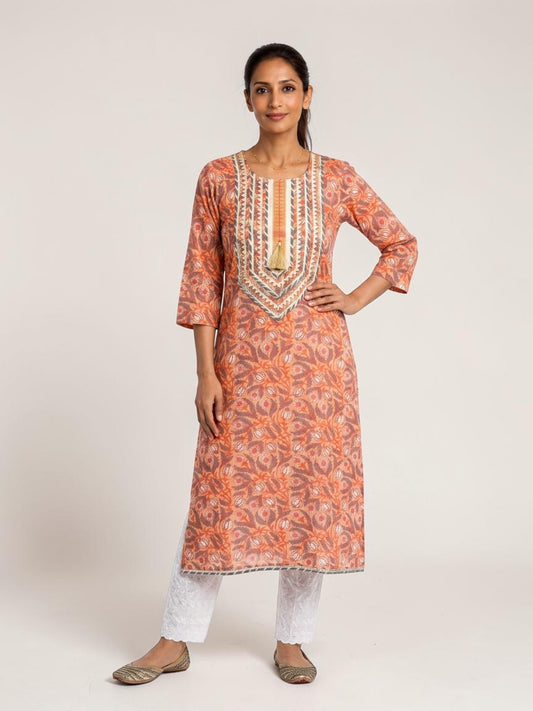 Heritage Hand Block Cotton Kurti