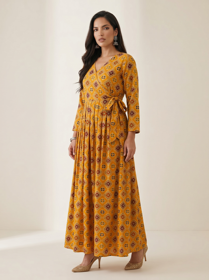 Golden Mosaic Cotton Maxi Dress – The Summer Holiday Collection
