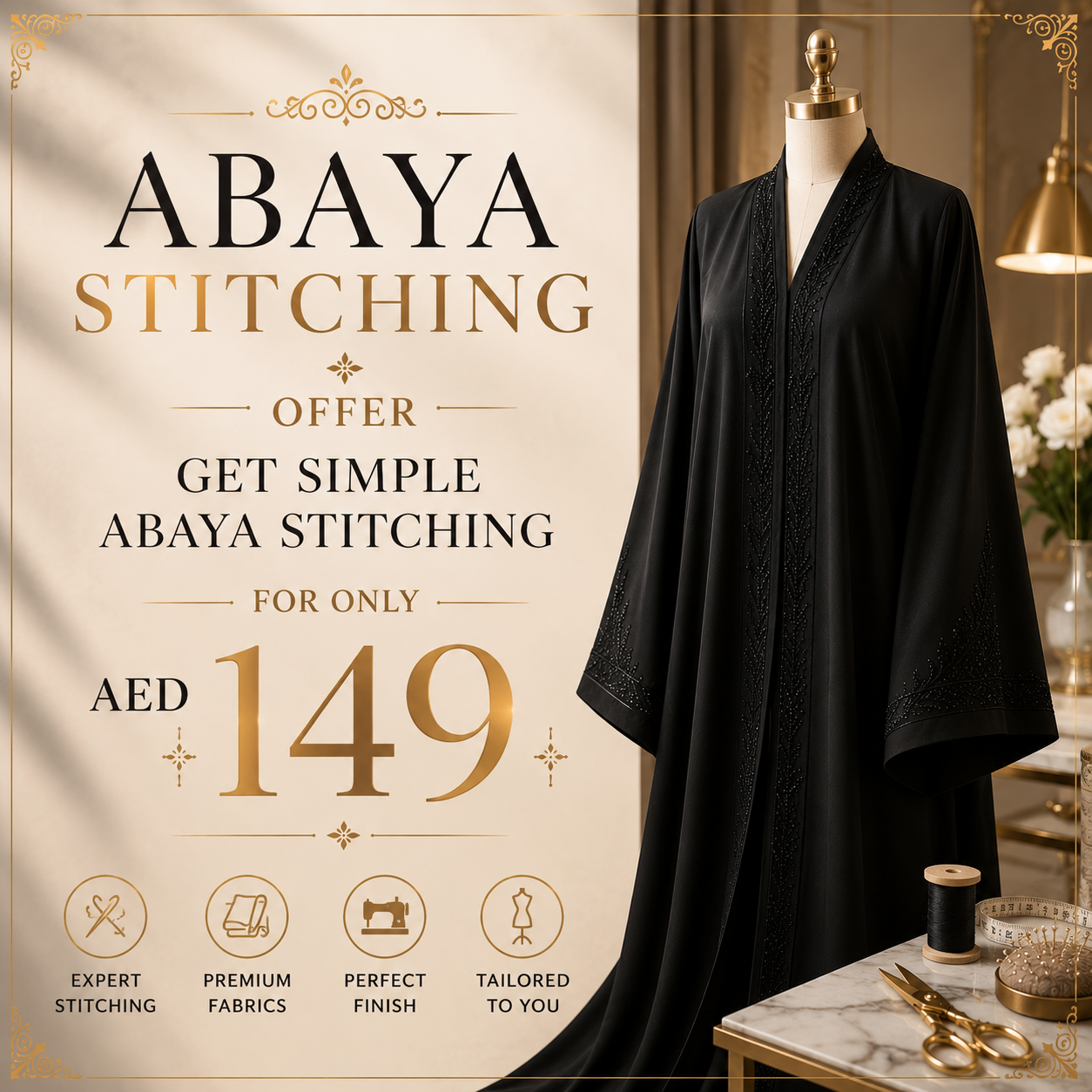 Abaya Simple Stitching Offer