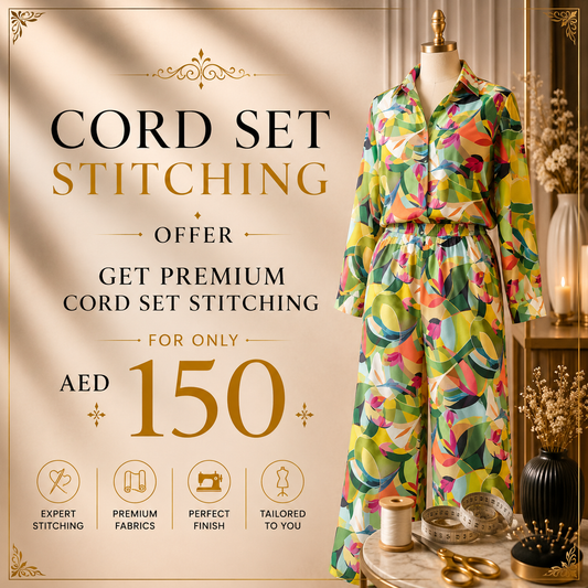 Premium Co-Ord Set Stitching – Custom Tailoring | AED 150