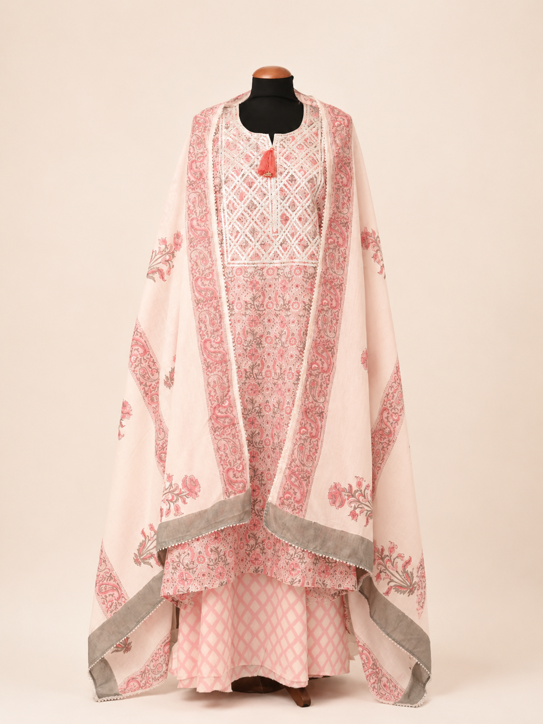 Rangmahal Gulbahaar Cotton Suit Fabric Set with Mul Mul Dupatta