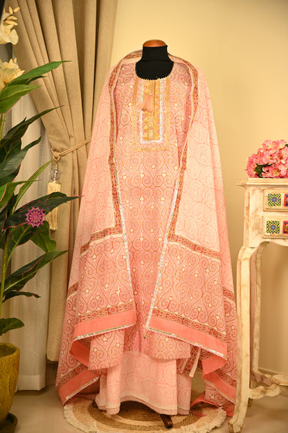 Cotton Hand Block Printed Fabric Set