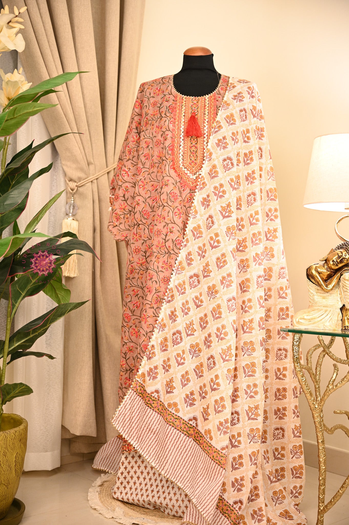 Cotton Hand Block Printed Fabric Set