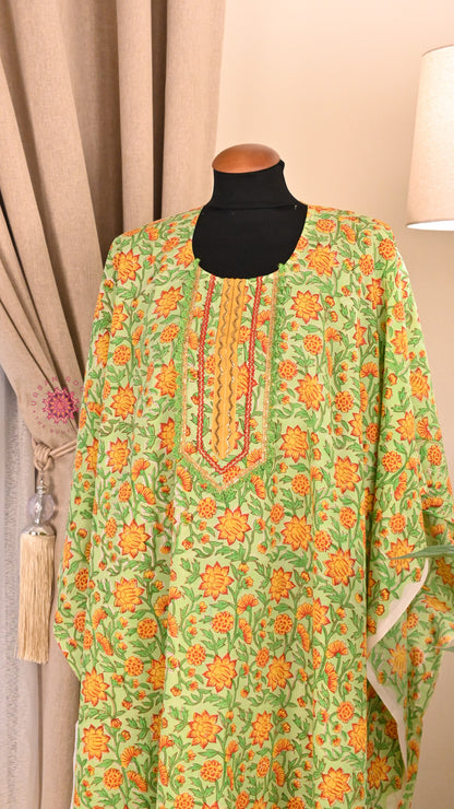 Cotton Hand Block Printed Kurti Fabric