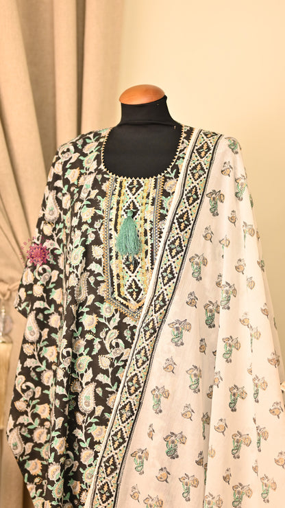 Cotton Hand Block Printed Fabric Set