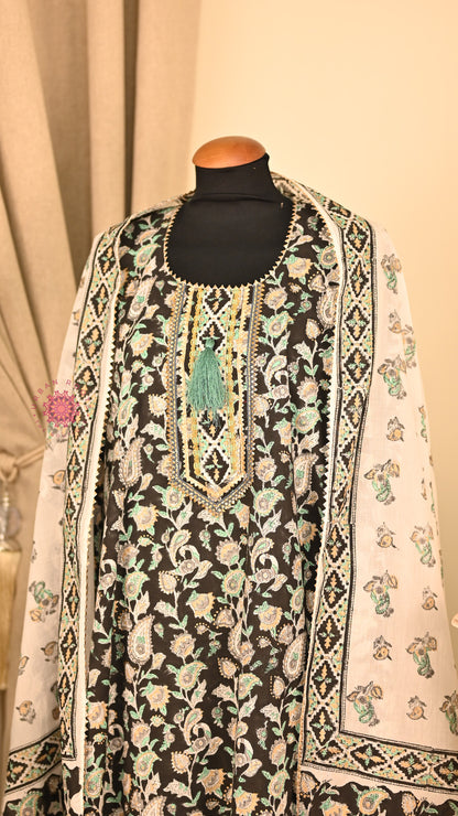 Cotton Hand Block Printed Fabric Set