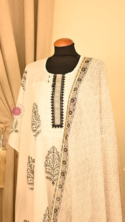 Cotton Hand Block Printed Fabric Set