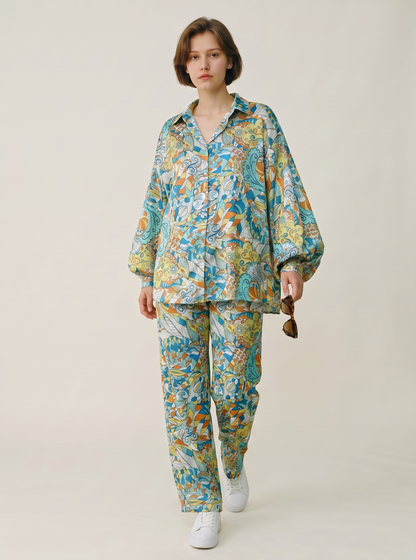Satin Printed Co-ord Set