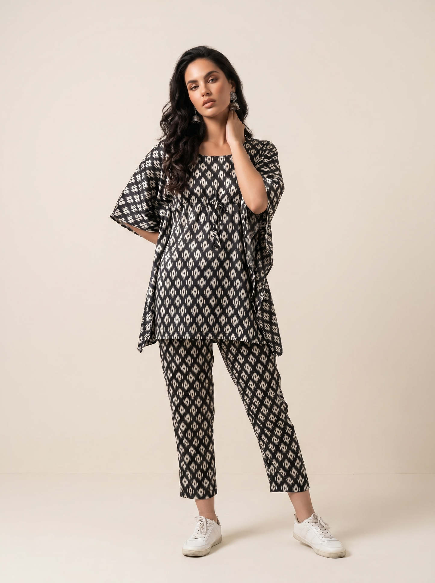 Cotton Printed Kaftan Co-ord Set
