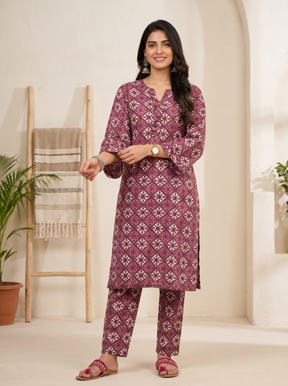 Cotton Printed Co-ord Set