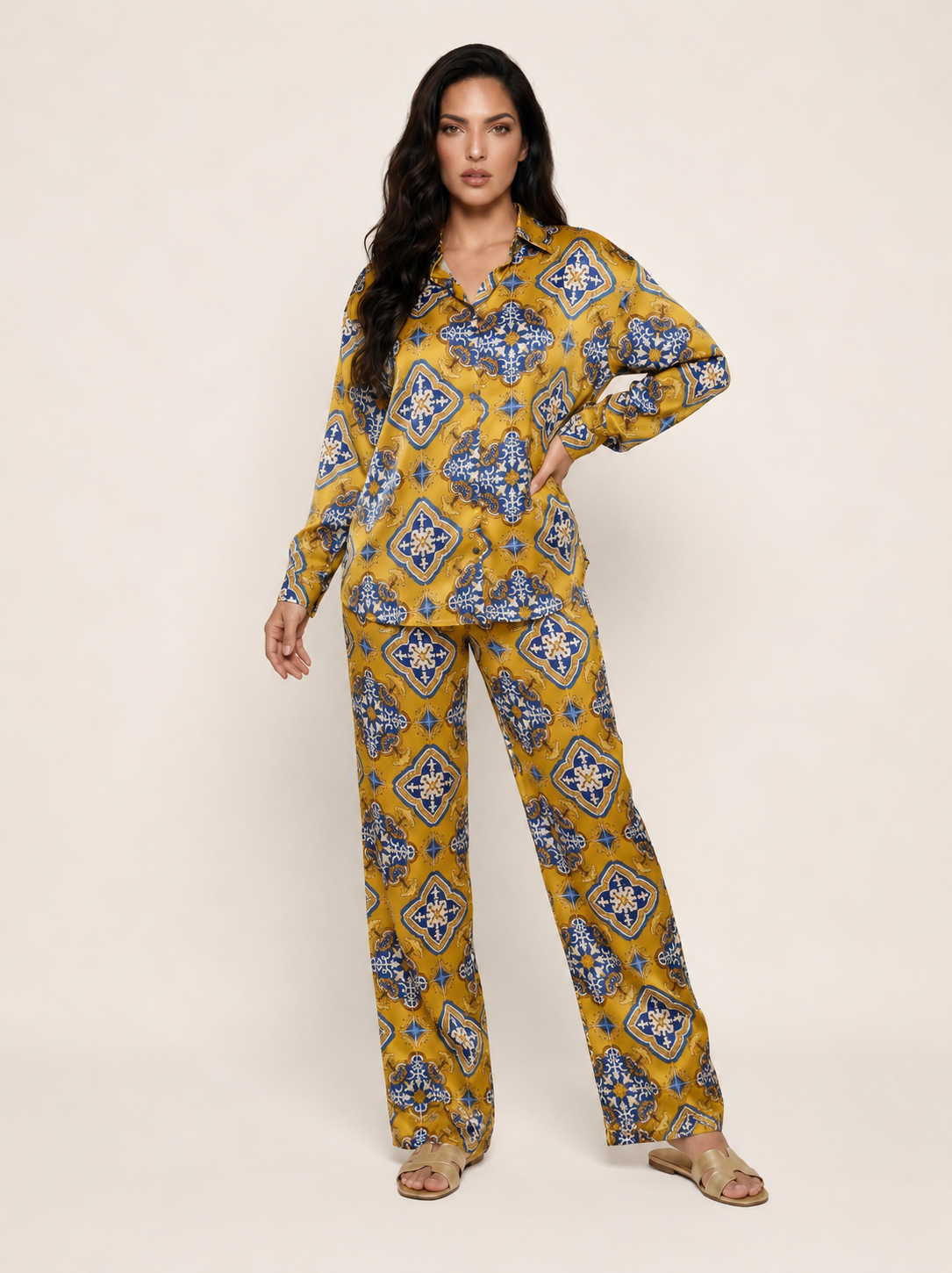 Satin Printed Co-ord Set