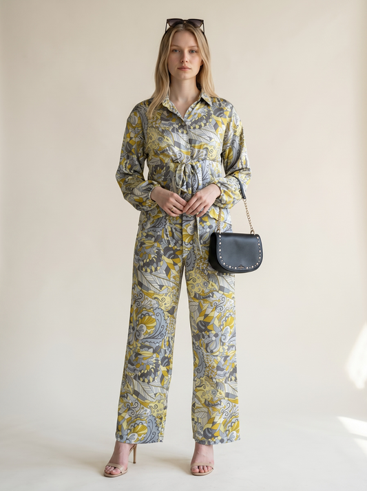 Satin Printed Co-ord Set