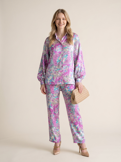 Satin Printed Co-ord Set