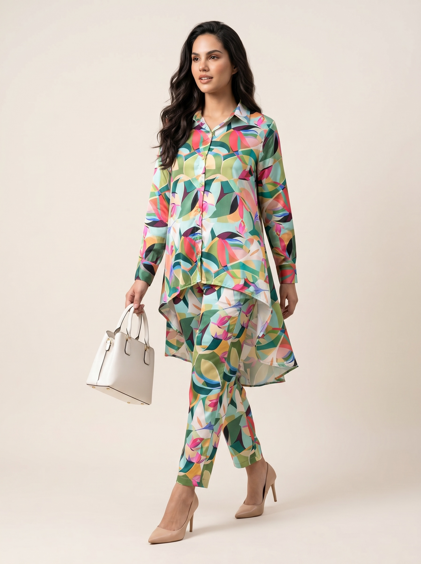 Satin Printed Co-ord Set