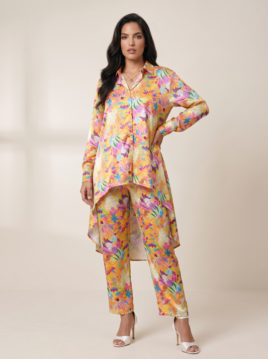 Satin Printed Co-ord Set