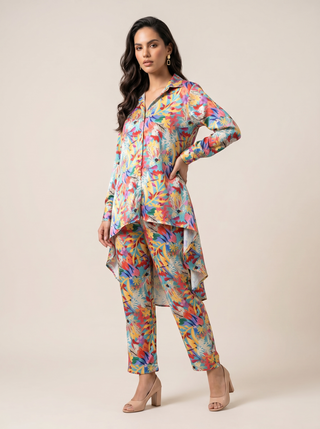 Tropical Royale Satin Co-Ord Set
