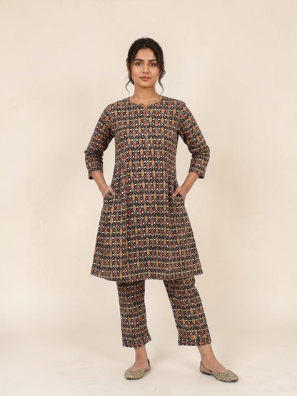 Rust Mosaic Cotton Co-Ord Set