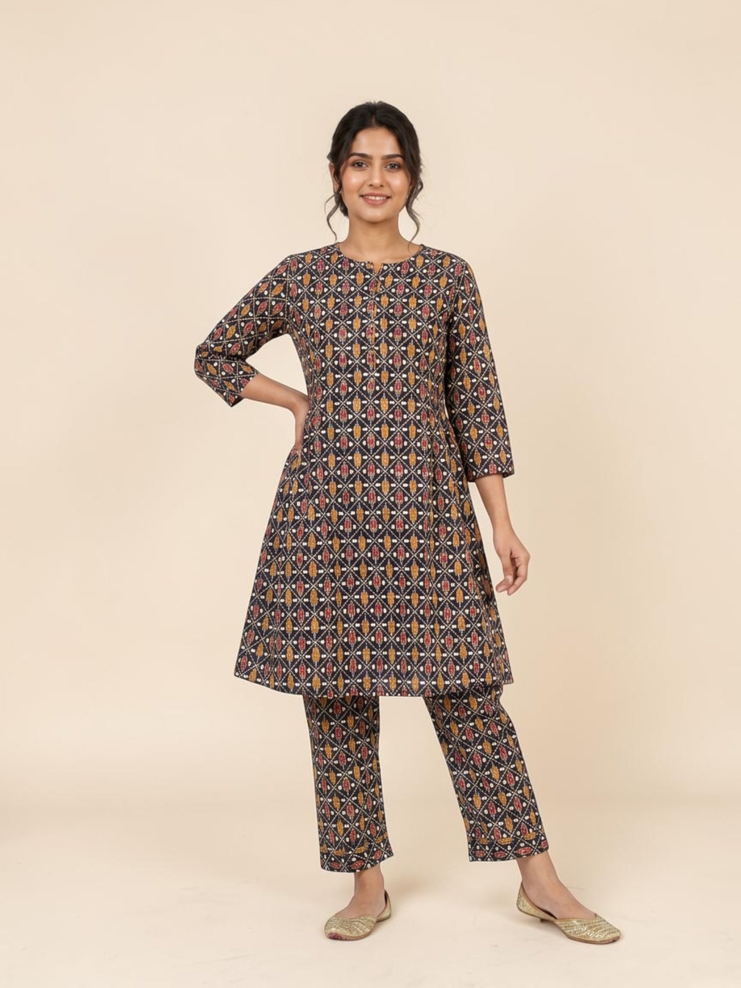 Rust Mosaic Cotton Co-Ord Set