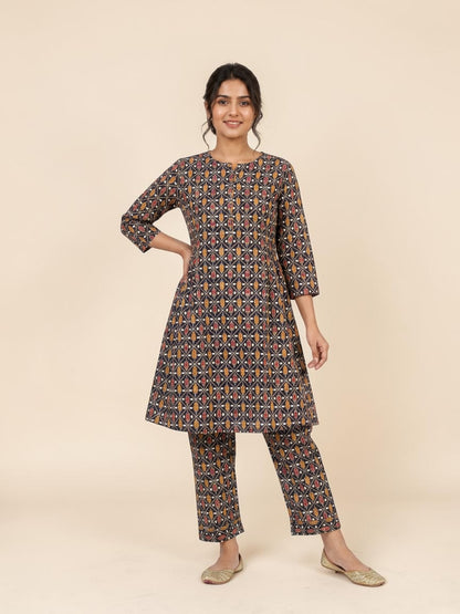 Rust Mosaic Cotton Co-Ord Set