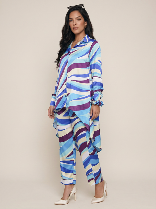 Satin Printed Co-ord Set