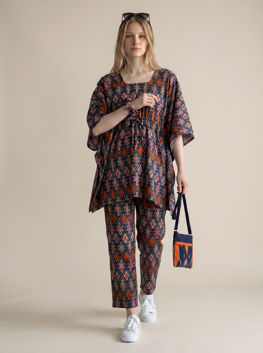 Cotton Printed Kaftan Co-ord Set