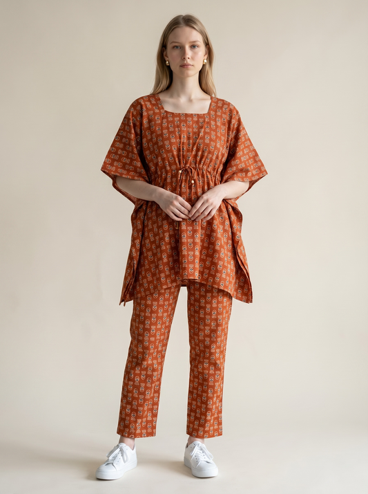 Terracotta Mosaic Cotton Co-Ord Set