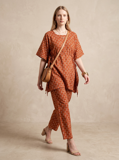Terracotta Mosaic Cotton Co-Ord Set
