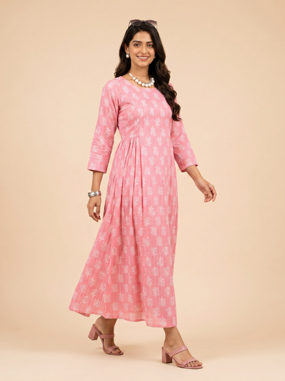 Blush Pink Cotton Maxi Dress – The Summer Holiday Collection