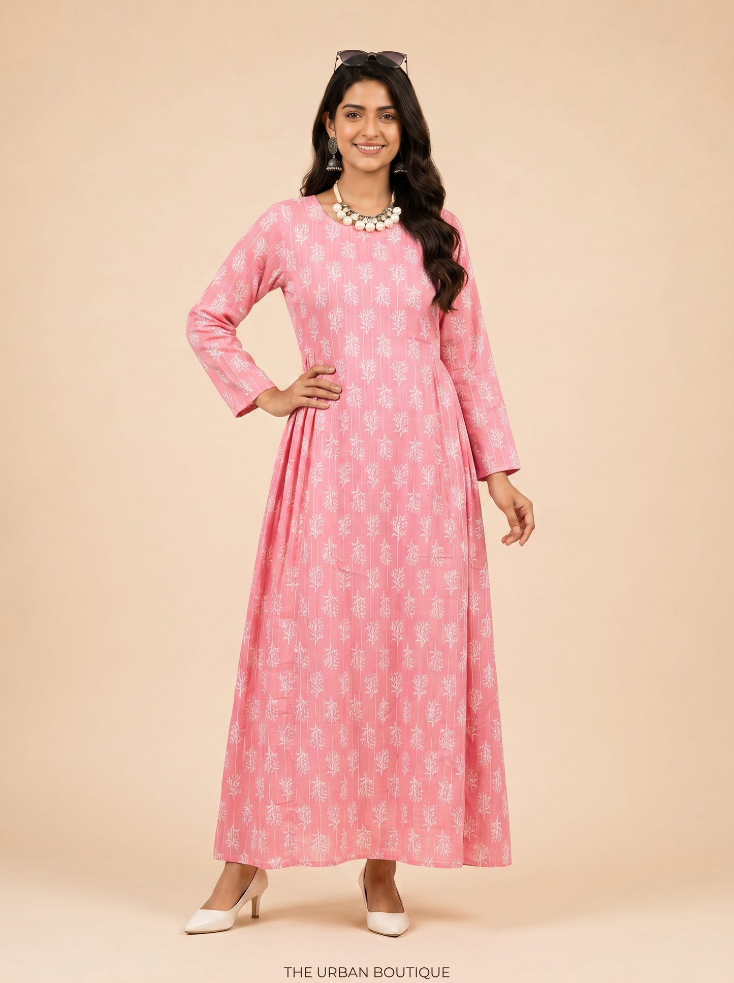 Blush Pink Cotton Maxi Dress – The Summer Holiday Collection