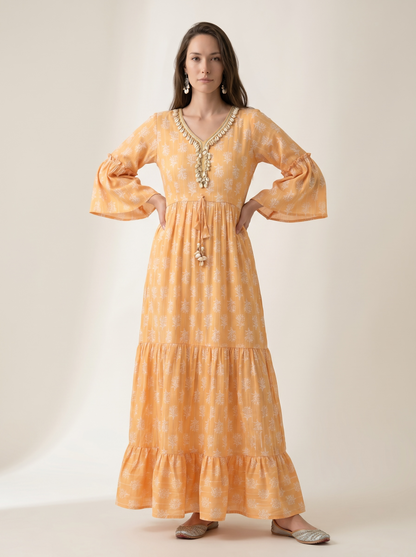 Sunlit Bloom Cotton Maxi Dress – The Summer Holiday Collection