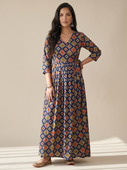 Royal Mosaic Cotton Maxi Dress – The Summer Holiday Collection