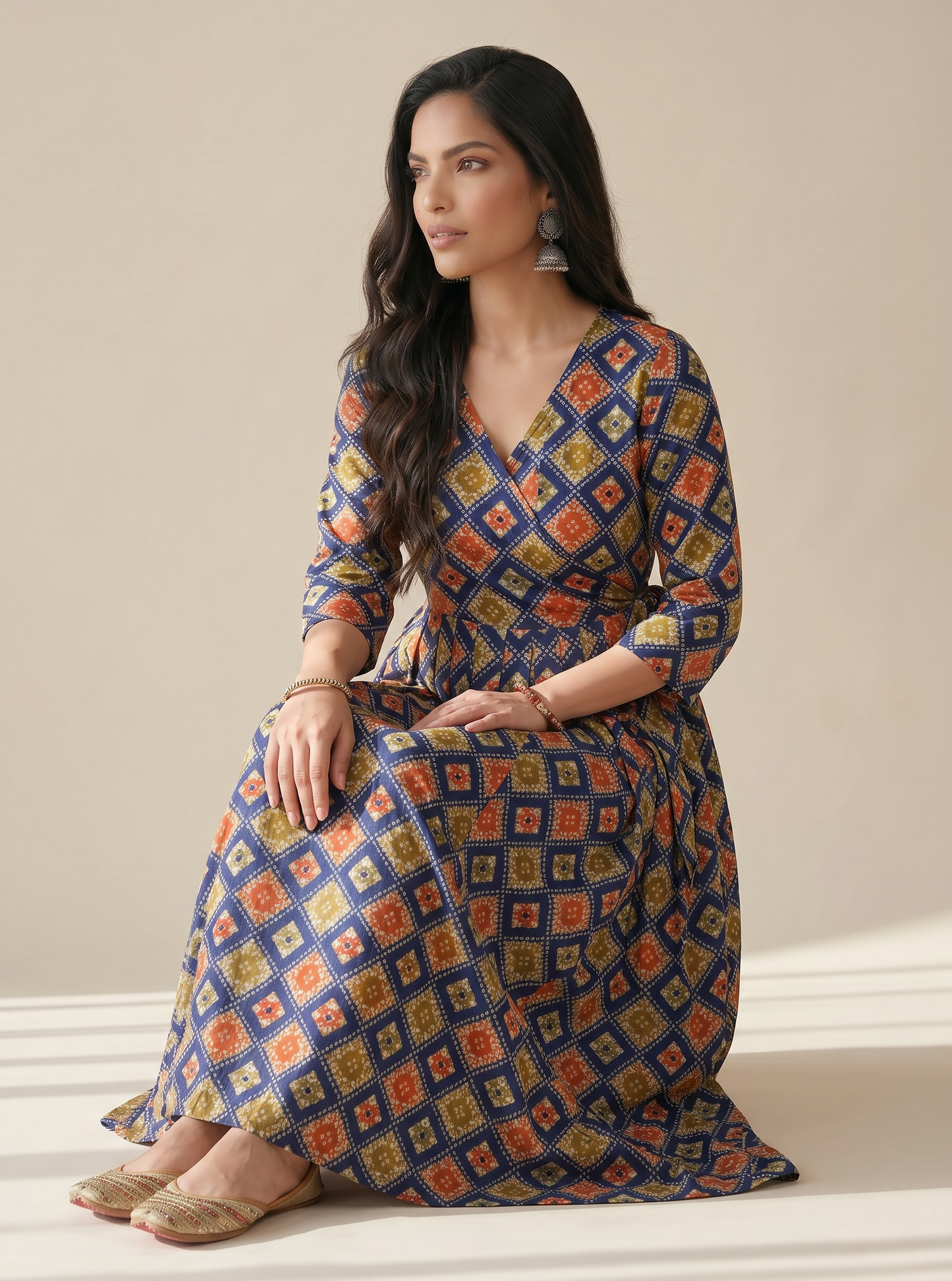 Royal Mosaic Cotton Maxi Dress – The Summer Holiday Collection