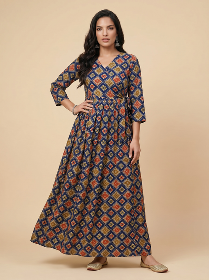 Royal Mosaic Cotton Maxi Dress – The Summer Holiday Collection