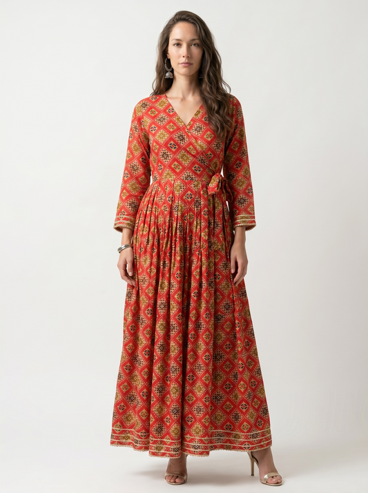 Ruby Mosaic Cotton Maxi Dress – The Summer Holiday Collection