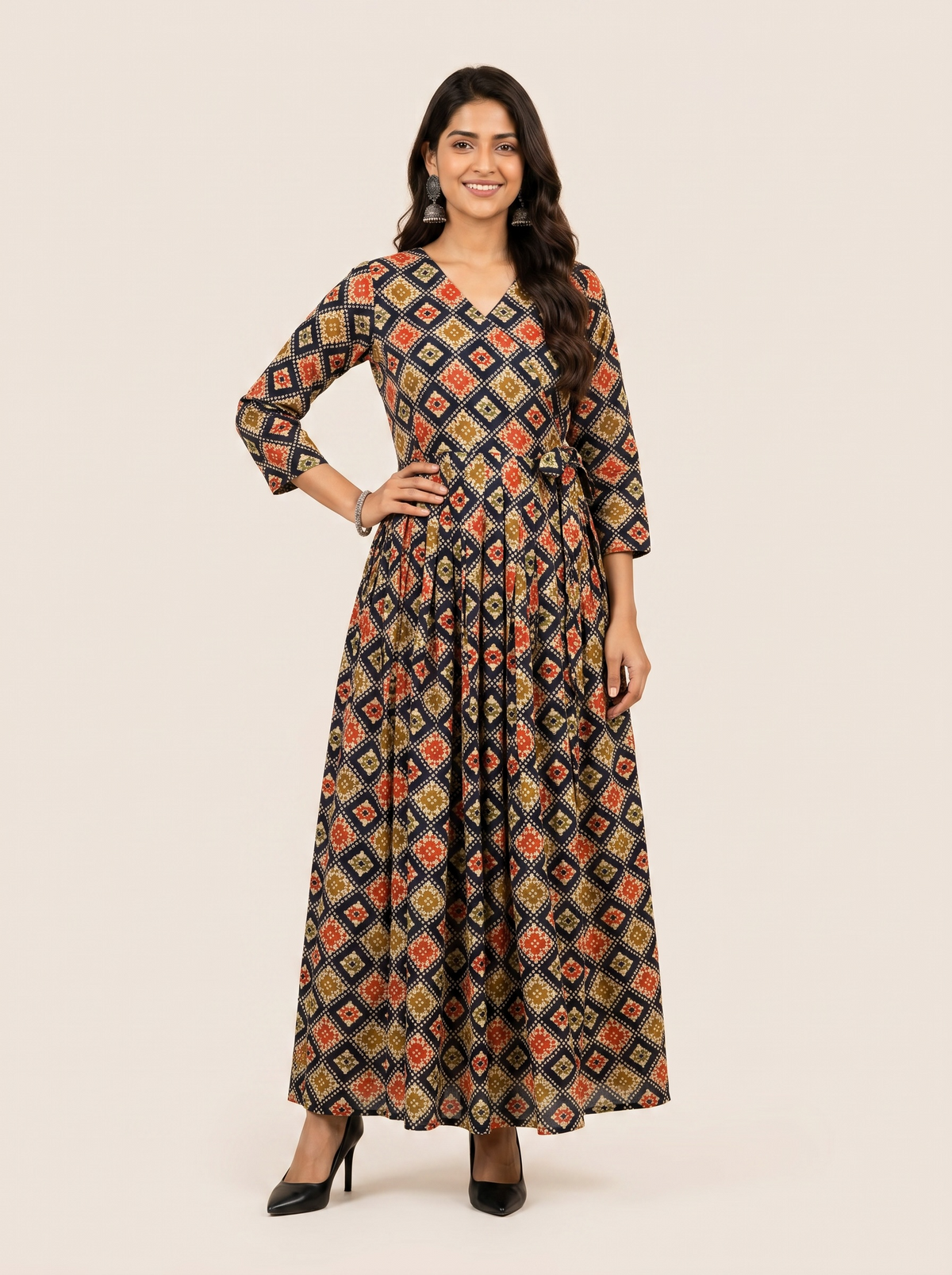 Midnight Mosaic Cotton Maxi Dress – The Summer Holiday Collection